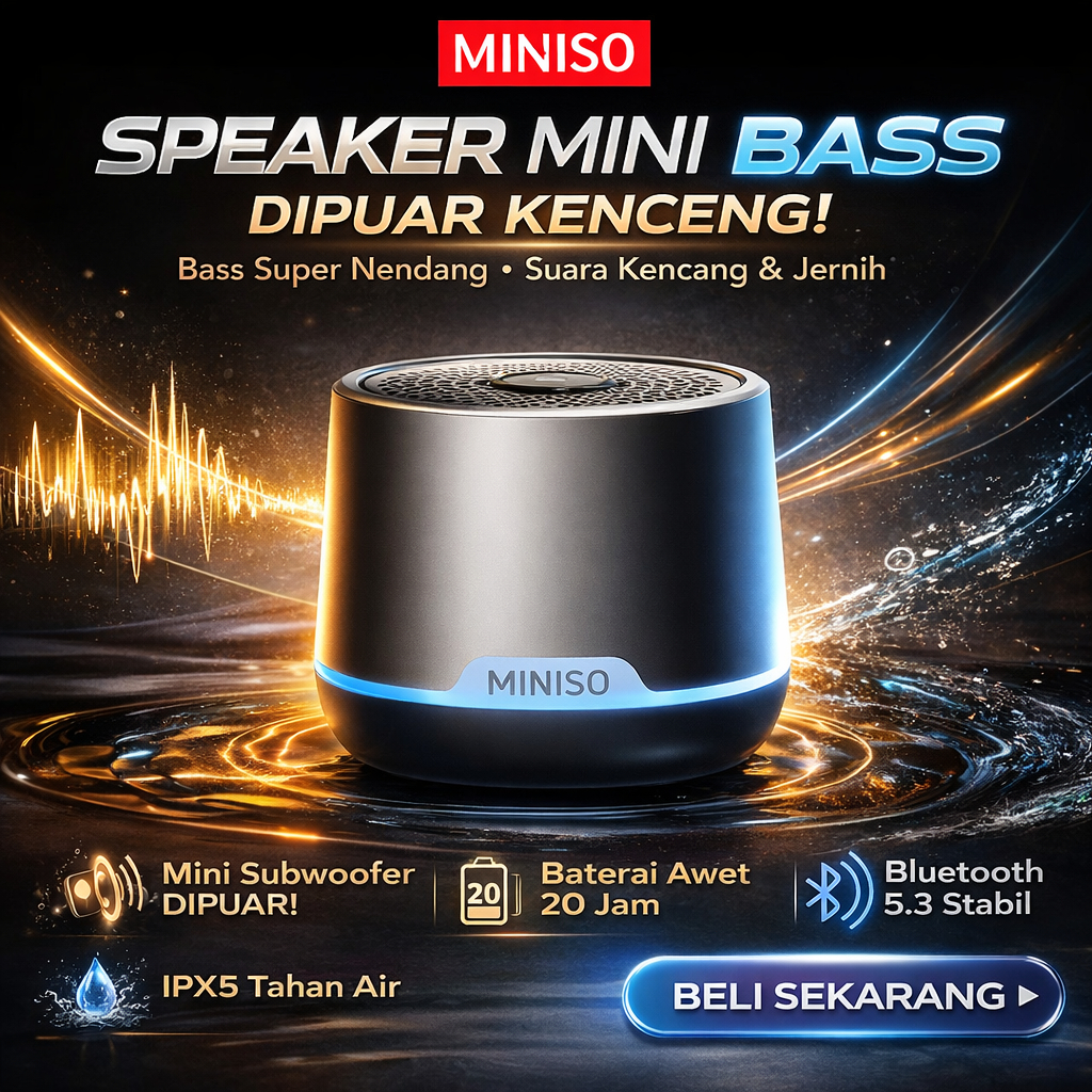 Loa Bluetooth MINISO M100 Loa Mini Không Dây Di Động RGB LED Bass Boost 8 Giờ Giờ Chơi Thật Không Dâ