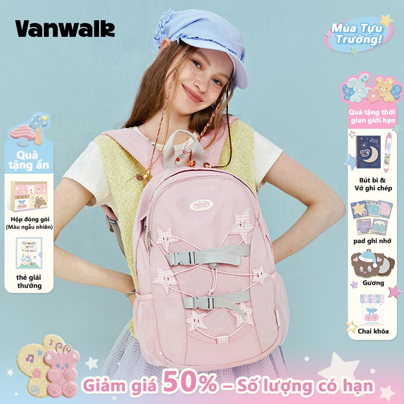 Vanwalk balo thời trang nữ Chống trộm Nhẹ nhàng Đa ngăn nữ túi du lịch Đi học Đi du lịch Giao hàng n