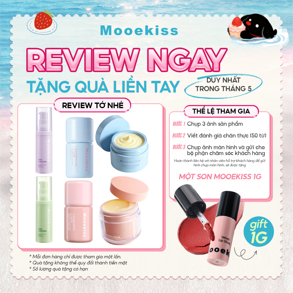Phấn má hồng dạng kem đa năng Mooekiss có chất phấn lì, độ bão hòa thấp và dễ tán, phù hợp cho lớp trang điểm nhẹ nhàng | BigBuy360 - bigbuy360.vn