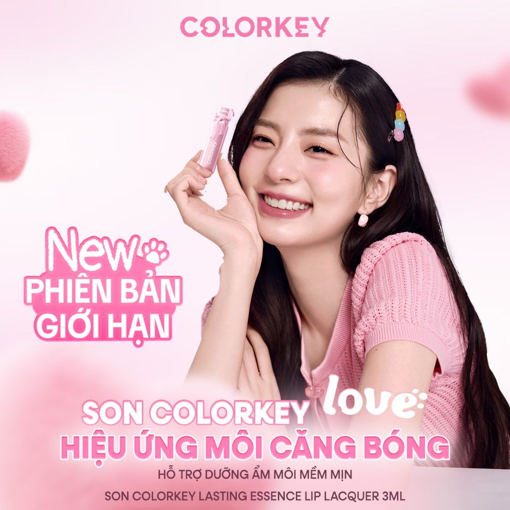 [PHIÊN BẢN GIỚI HẠN] Son Môi Lip Lacquer Colorkey Dưỡng Môi Mềm Mịn Căng Bóng 3ml | BigBuy360 - bigbuy360.vn