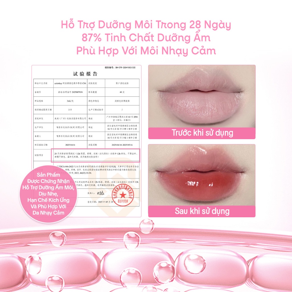 [PHIÊN BẢN GIỚI HẠN] Son Môi Lip Lacquer Colorkey Dưỡng Môi Mềm Mịn Căng Bóng 3ml | BigBuy360 - bigbuy360.vn