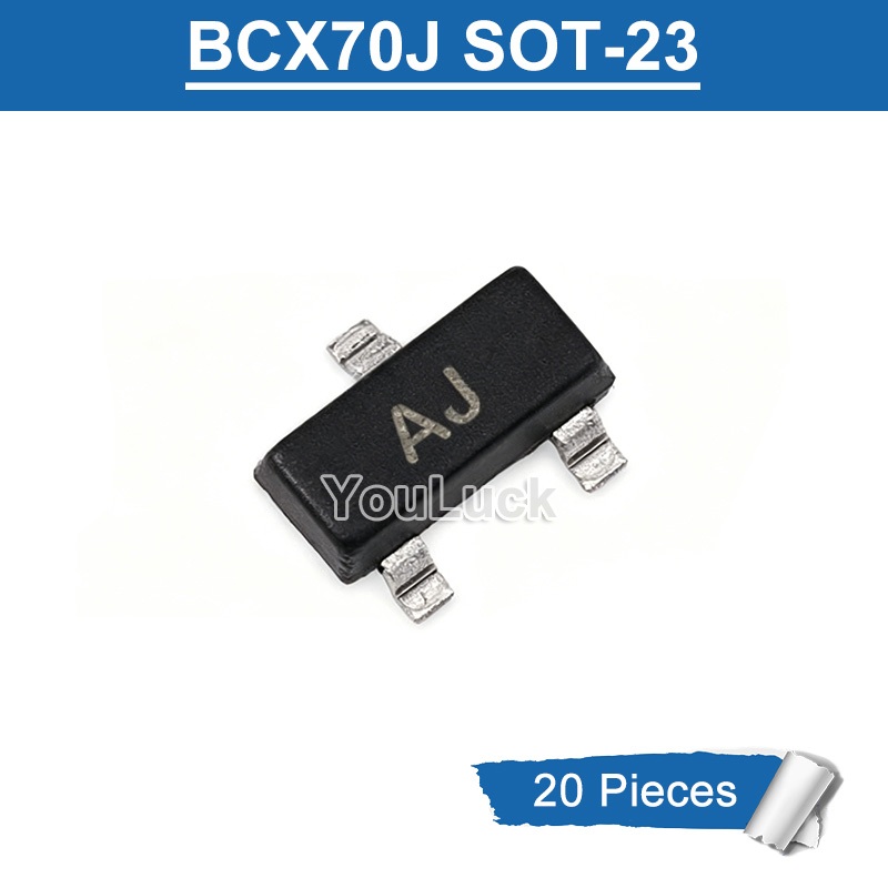 20 Chiếc BCX70J Đánh Dấu AJ SOT-23 200mA / 45V NPN Transistor Mới Ban Đầu