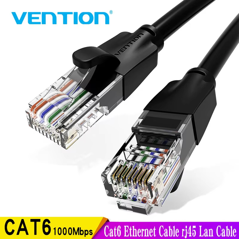 Cáp Ethernet Vention Cat6 rj45 Lan Cáp CAT 6 Cáp Miếng Dán Mạng Cho Laptop Router PC 1.5m 2m 3m 5m 4