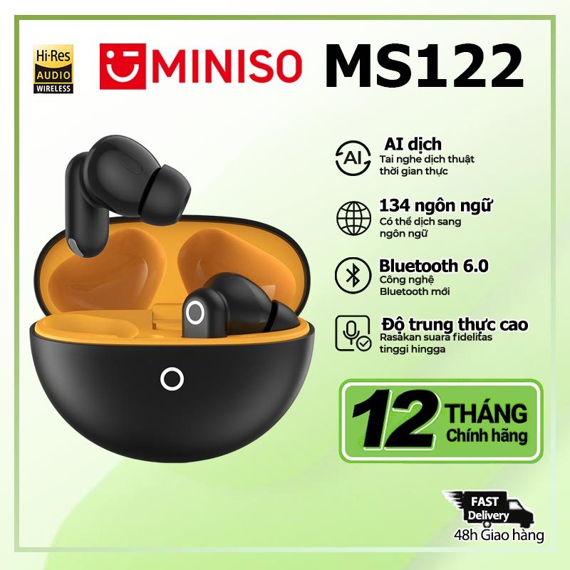 MINISO MS122 Tai Nghe Bluetooth Không Dây Chính Hãng Giảm Tiếng Ốn Siêu Nhẹ Pin 40H Gaming Thể Thao | BigBuy360 - bigbuy360.vn