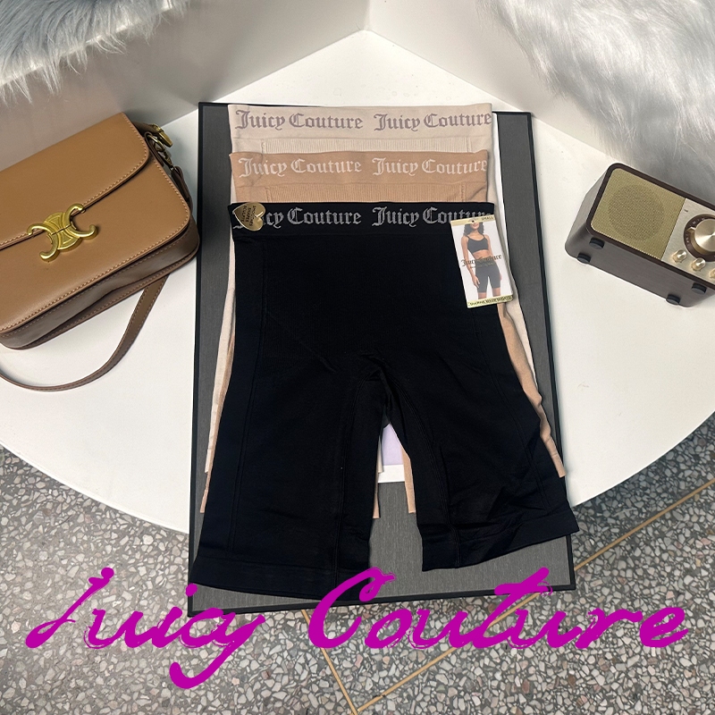 Quần short Biker cạp cao Juicy Couture dành cho nữ Quần short đi xe đạp Yoga chống lười liền mạch có