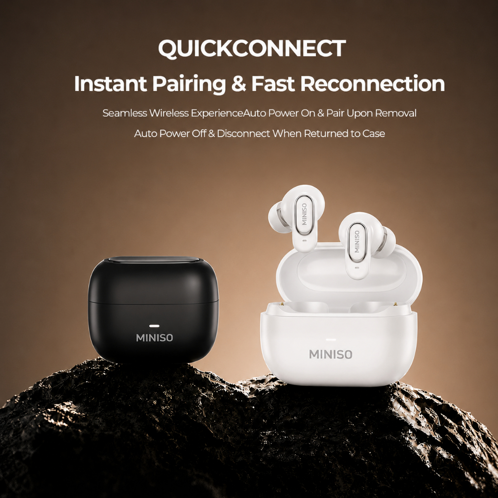 MINISO MS130 Tai nghe nhét tai Bluetooth 6.0 Tai nghe Bluetooth không dây Âm thanh HiFi Đàm thoại HD TWS Chống ồn Ghép nối nhanh Tích hợp Micro | BigBuy360 - bigbuy360.vn