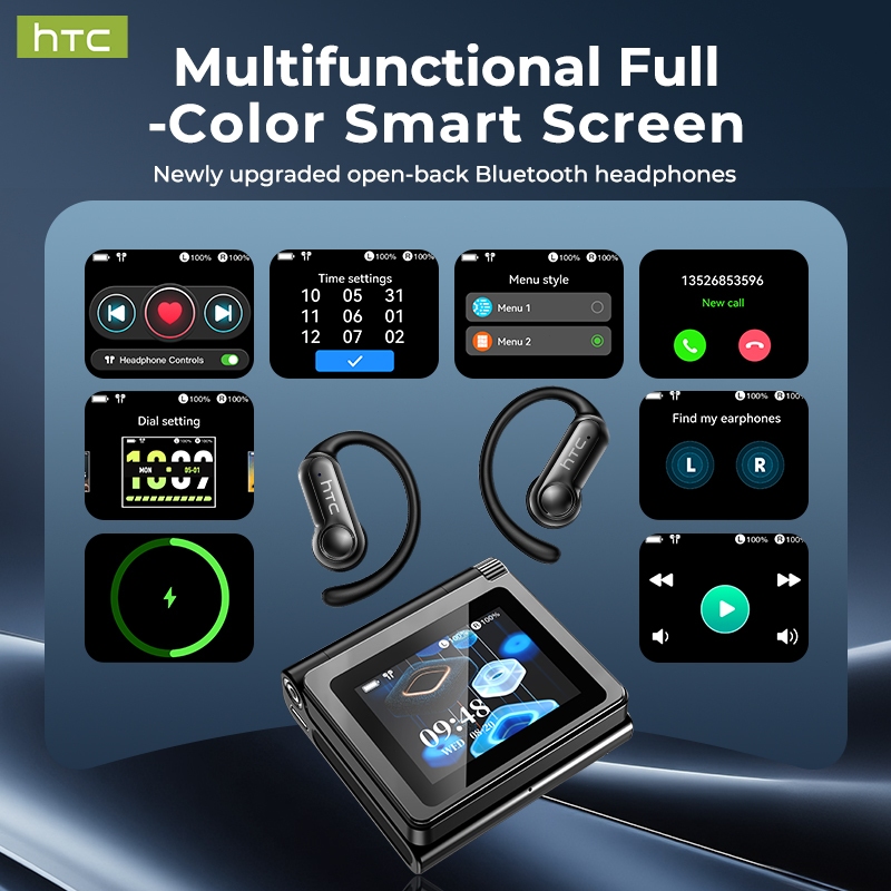 HTC NE80 Tai nghe không dây  Bluetooth 6.0 Tai nghe giảm tiếng ồn Màn hình LED đa chức năng Chất lượng âm thanh HiFi cho IOS / Android / PC | BigBuy360 - bigbuy360.vn