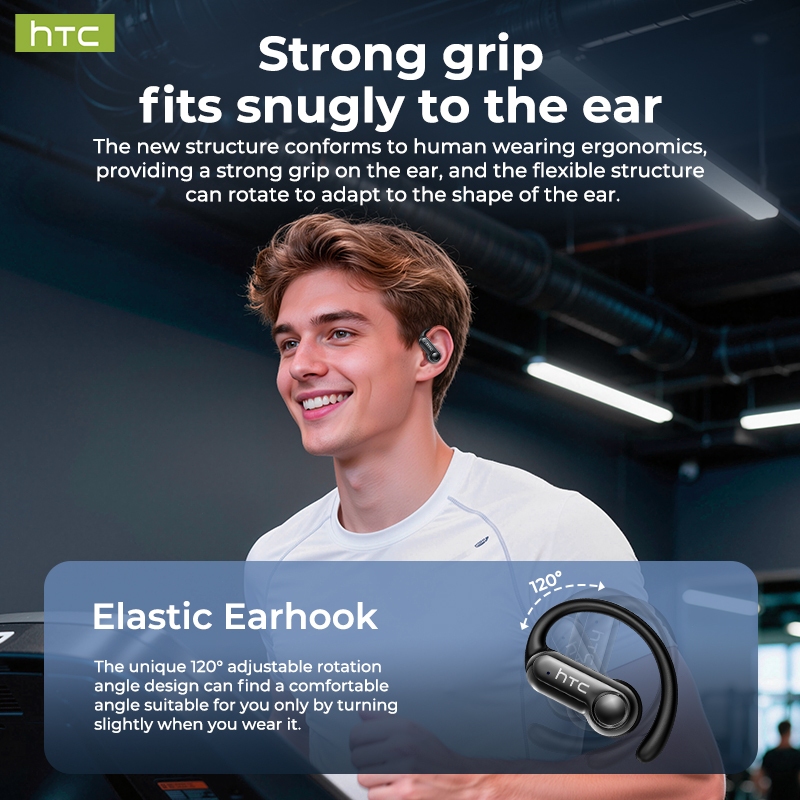 HTC NE80 Tai nghe không dây  Bluetooth 6.0 Tai nghe giảm tiếng ồn Màn hình LED đa chức năng Chất lượng âm thanh HiFi cho IOS / Android / PC | BigBuy360 - bigbuy360.vn