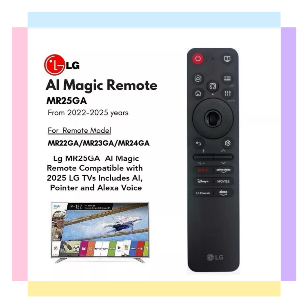 Thích hợp cho điều khiển từ xa Lg MR25GA AI Magic tương thích với TV Lg 2025, bao gồm AI, con trỏ và