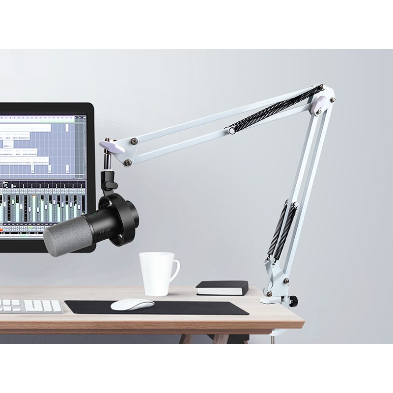 Mic màu trắng Boom Arm Tương thích với Micrô XLR / USB ghi âm FIFINE K688 - FIFINE K688 Boom Arm Trắ
