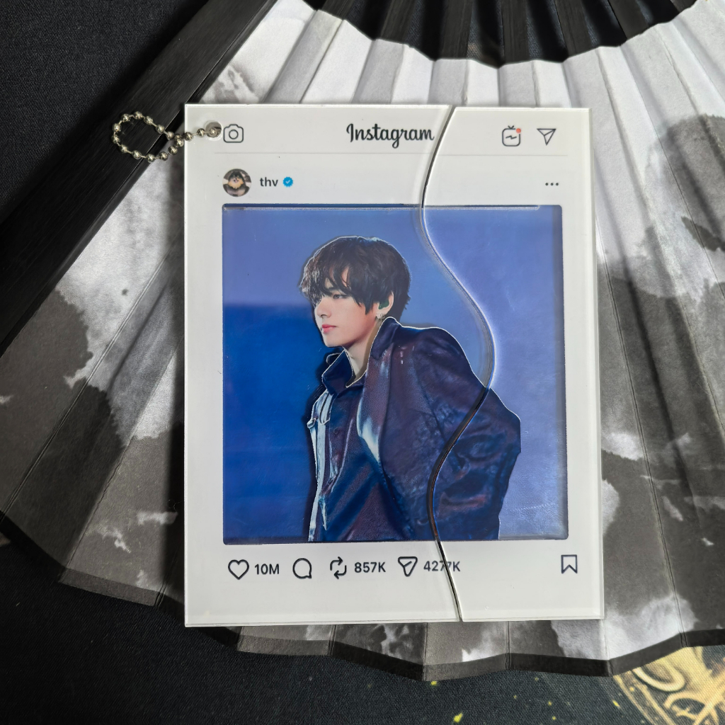 BTS Kim Tae Hyung Slide Acrylic Móc Khóa Quà Tặng BTS-V / Jungkook Merch Bộ Sưu Tập