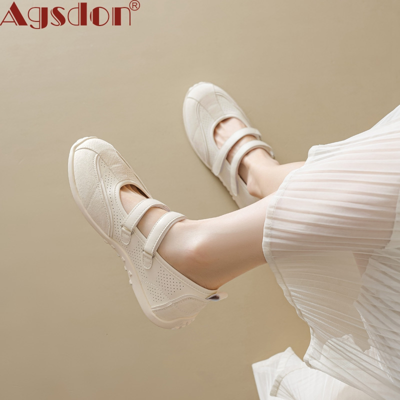 Agsdon Sandal Mary Jane Nữ Thoáng Khí Dáng Xỏ Chân Đế Mềm Nhẹ Nhàng