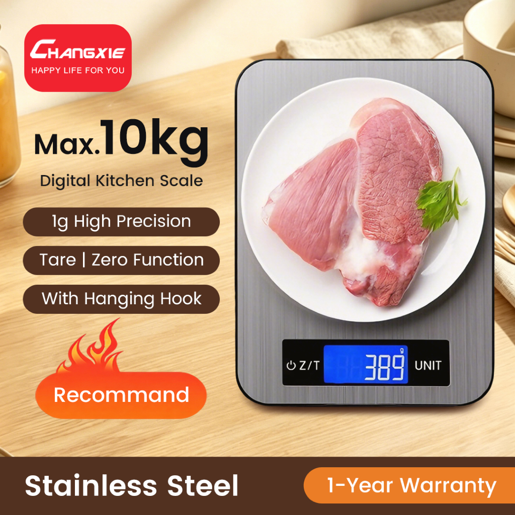 CHANGXIE 10kg / 1g Cân nhà bếp Chức năng trừ bì Kitchen Scale Digital Scale Cân điện tử nhà bếp Cân 