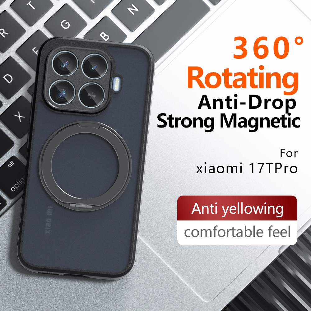 Dành Cho Xiaomi 13T 14T 15T 17T Pro mi14 15 17 Ultra Case 360° Xoay Matte Họa Tiết Túi Khí Chống Rơi