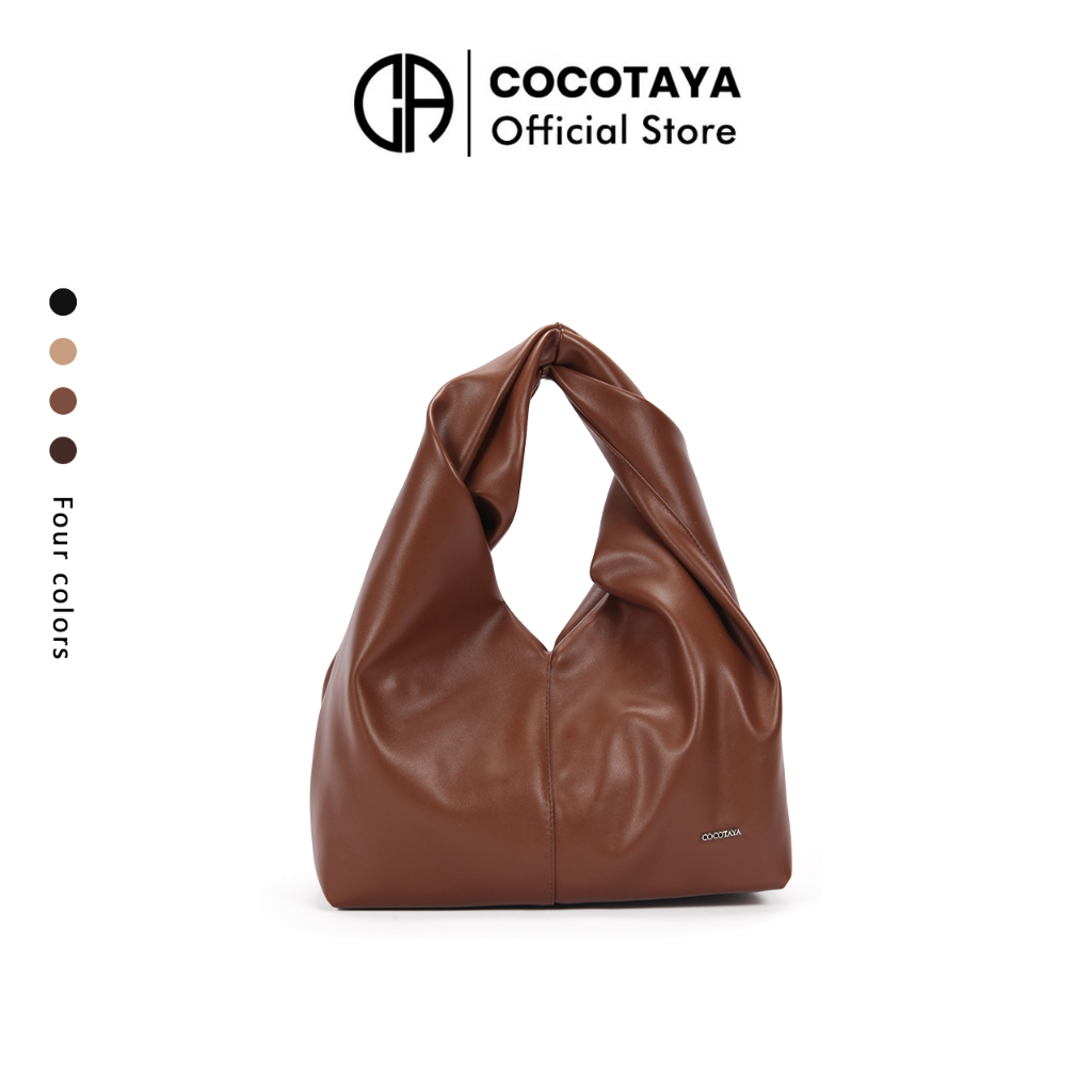 COCOTAYA Thiết kế xếp li đơn giản Túi xách da mềm nhiều màu Túi đeo vai thời trang dung tích lớn đa năng | BigBuy360 - bigbuy360.vn