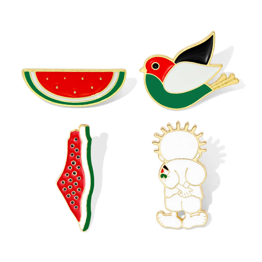Palestine Cờ Ve Áo Pin Bộ Cờ Palestine Chân Hỗ Trợ Palestine Huy Hiệu Mũ Quần Áo Ba Lô