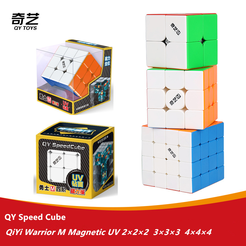 Chuyên nghiệp QiYi Warrior M Từ UV 2 × 2 × 2 3 × 3 × 3 4 × 4 × 4 QY Speed Cube QY Đồ chơi 3x3x3 Đồ c