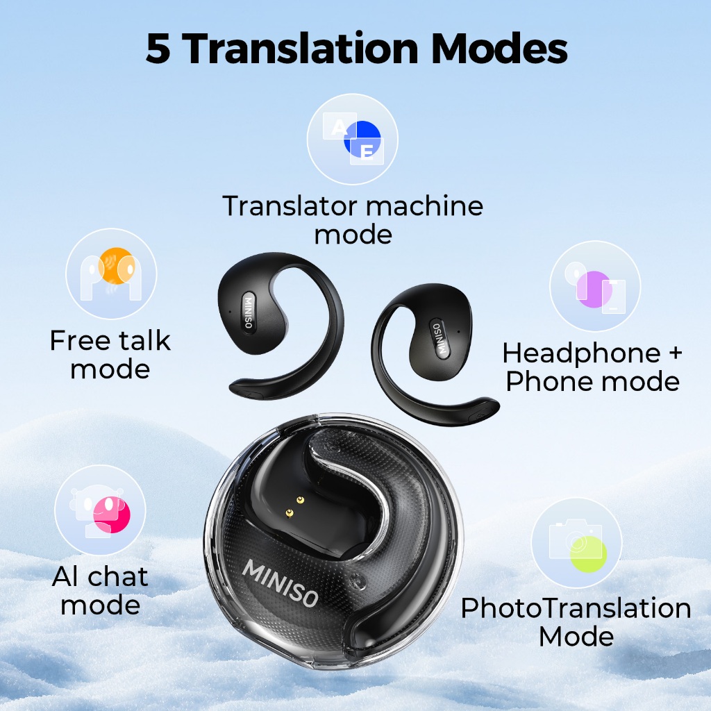 Tai nghe MINISO X15 proTWS Bluetooth 5.4 HIFI OWS ENC Tai nghe HiFi có tai mở nghe Mikrofon Untuk An