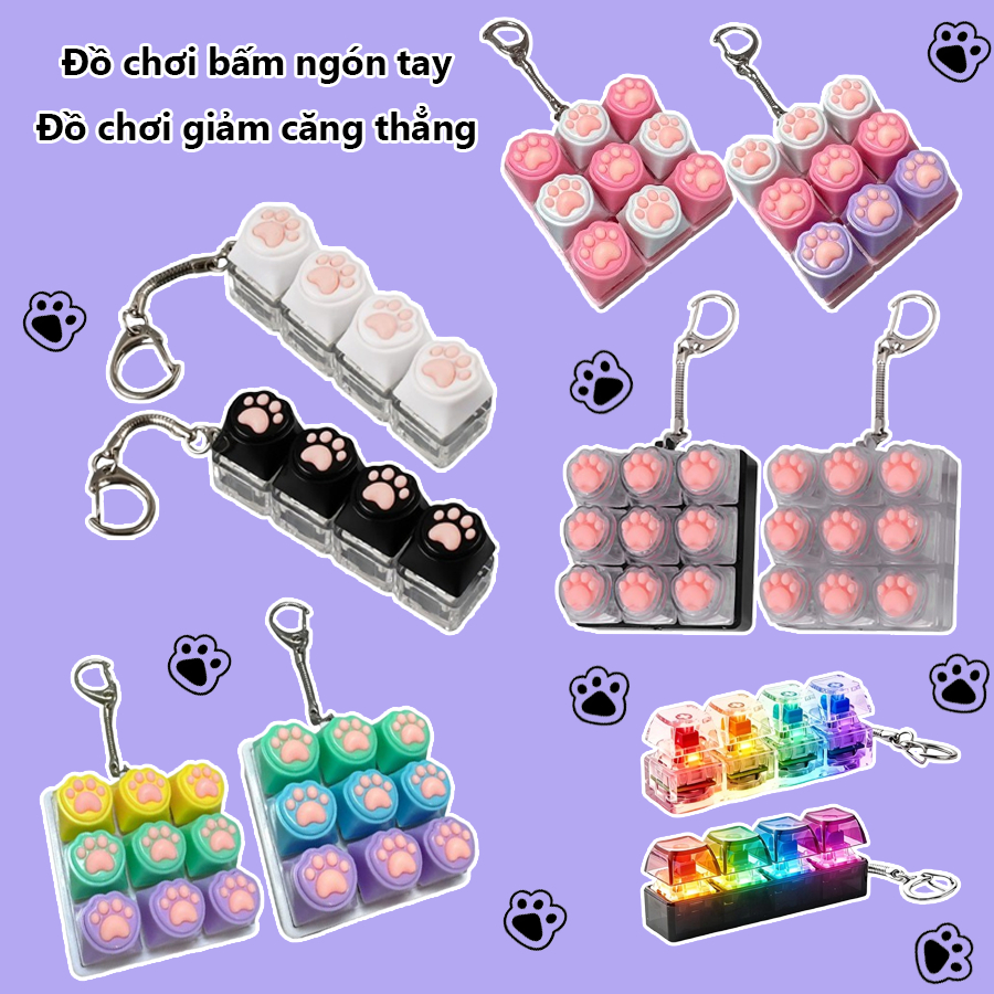 Fidget Đồ Chơi Bàn Phím Vui Vẻ Nhiều Màu Sắc Bấm Nút Bàn Phím Clicky Trẻ Em Người Lớn Clicky Nút Chì