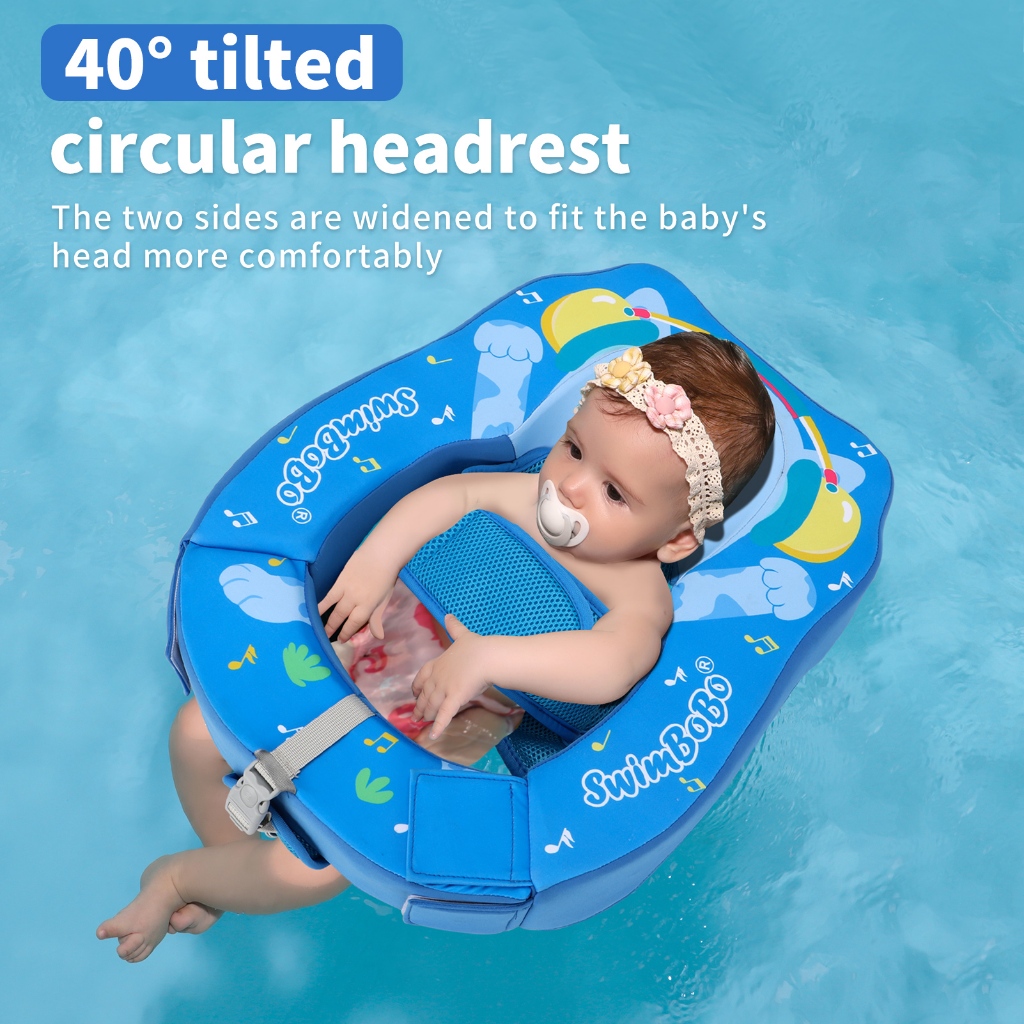 Phao Bơi Nằm Swimbobo Chất Liệu Mềm Mại, Khóa An Toàn, Chống Trượt Cho Bé
