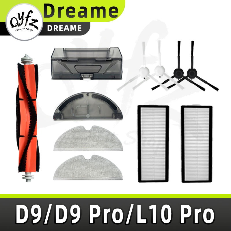 Qyfz Thích Hợp Để Theo Đuổi Dreame D9 / D9 Pro / D9 Max / L10 Pro Robot Quét Phụ Kiện Bàn Chải Bên B