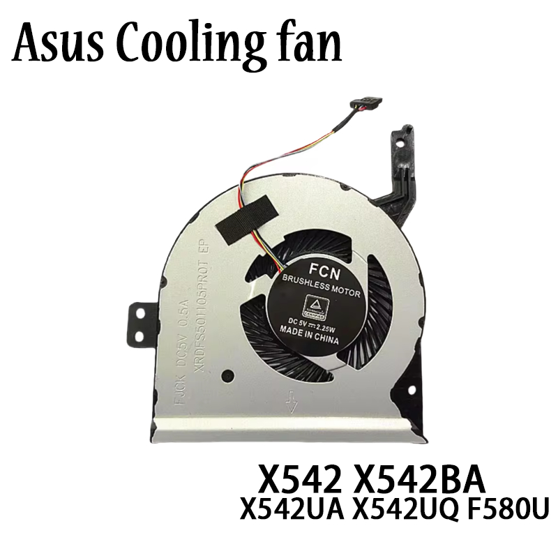 Quạt làm mát CPU cho ASUS Vivobook X542 X542BA X542UA X542UQ X542UR F580U 13NB0FD0T04111 13N1-26P021