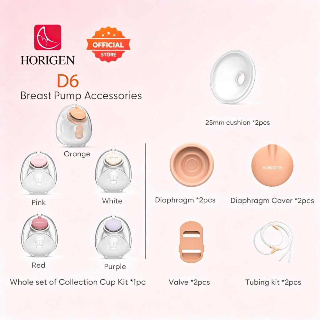 Horigen Decent Go D6 Phụ kiện máy hút sữa điện Bộ sưu tập cốc / Ống / Đệm /…