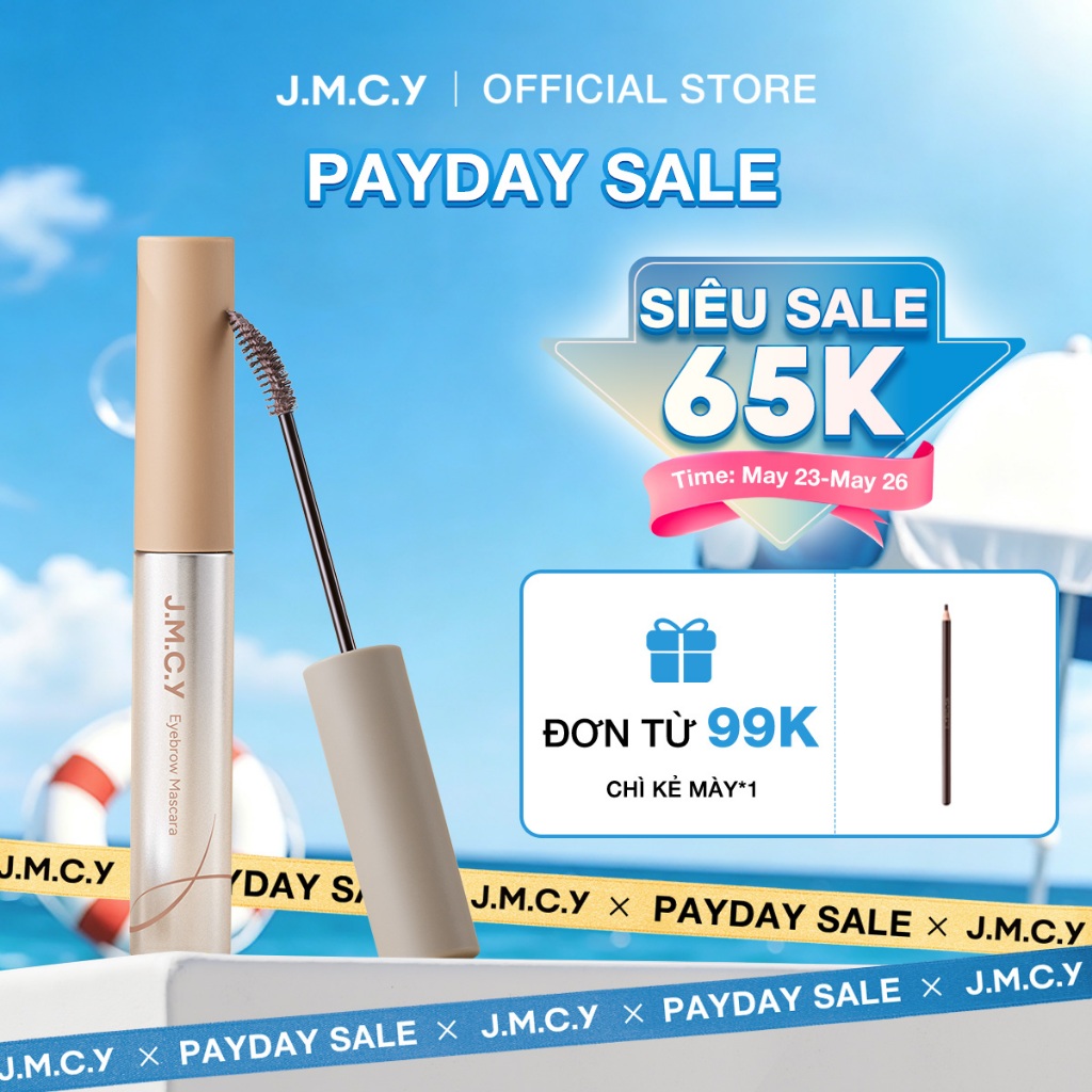 Mascara JMCY kẻ mày nhiều màu Đi kèm cọ chải cho kết cấu mịn mượt như nhung bền màu 12 giờ chống nướ