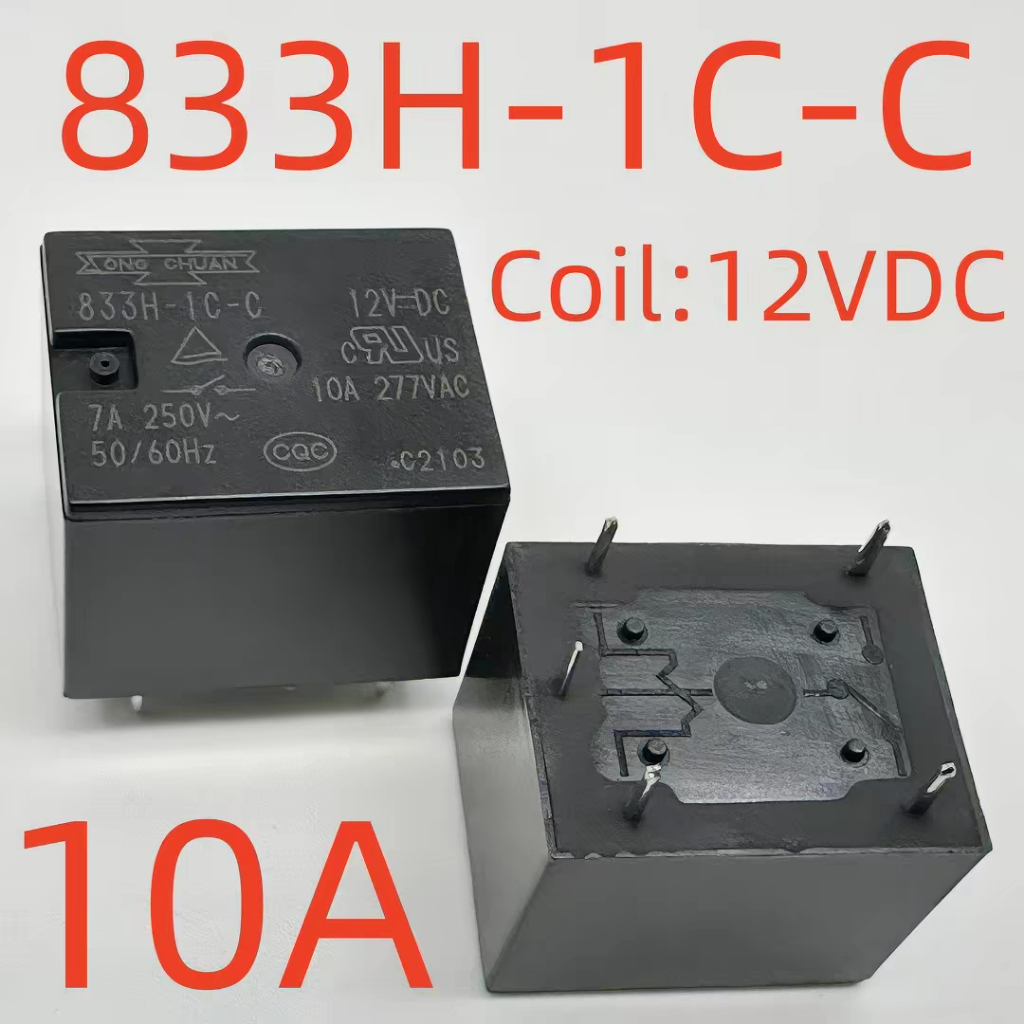 Rơle 5 chân 10A 833H-1C-C 12V