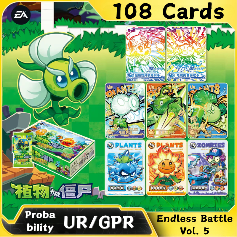 108 Thẻ Plants vs. Zombies Vol.5 Kayou zombie hiếm UR/GPR/SSR card PvZ Pack board game sưu tầm