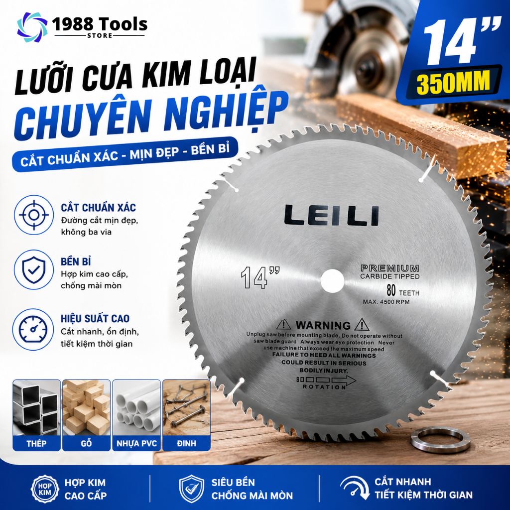 47 cm 80 Răng / 100 Răng / 120 Răng Lưỡi cưa tròn cacbua, Cắt gỗ cứng và nút chai mịn, Thích hợp cho máy cưa trượt