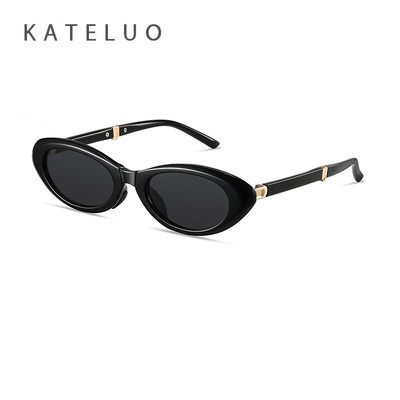 KATLUO Nữ Thời Trang Gấp Mắt Mèo Kính Mát Phân Cực Nam Mới UV400 Bảo Vệ Kính Chống Nắng Cho Tiệc Ngoài Trời W24104
