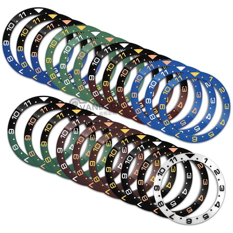 Phụ Kiện Đồng Hồ Thích Ứng Với Viền GMT Viền Viền Gốm Vòng Miệng 12 Giờ Phong Cách 38mm * 30,7mm