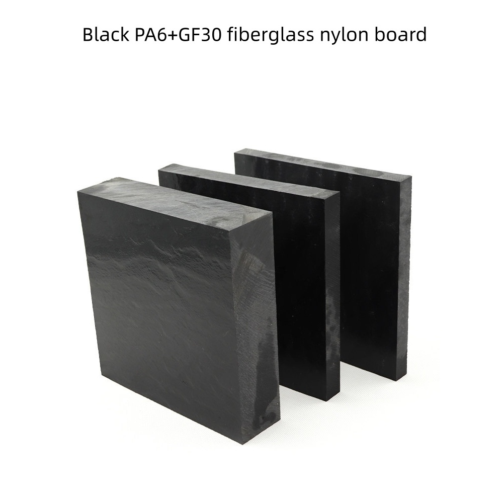 Bảng nylon sợi thủy tinh PA6 + GF30 màu đen PA66 Bảng nylon nguyên chất MC901 Bảng nylon chống mài m