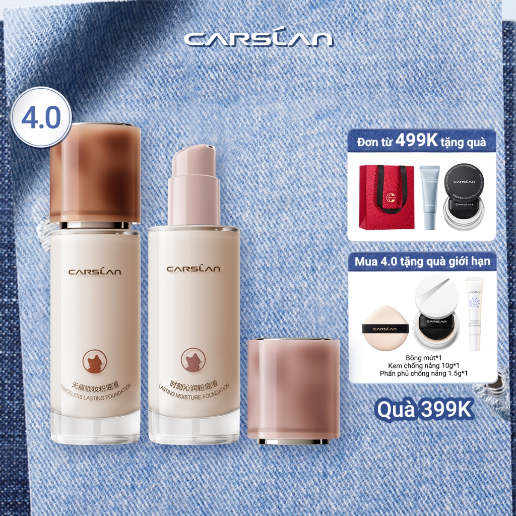 Kem nền CARSLAN dạng lỏng kiềm dầu lâu trôi chống thấm nước suốt 24h 30g