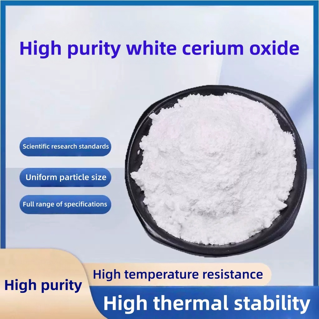 Trắng Cerium Oxide 99,99% CeO2 Micron / Nano Cerium Oxide Nghiên cứu Đất hiếm Bột đánh bóng thủy tin