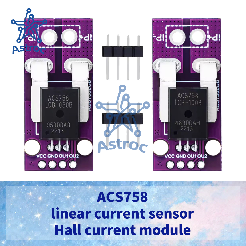 1 / 3 CÁI ACS758 ACS758LCB-050B-PFF-T cảm biến dòng điện tuyến tính Hội trường mô-đun dòng điện ACS7