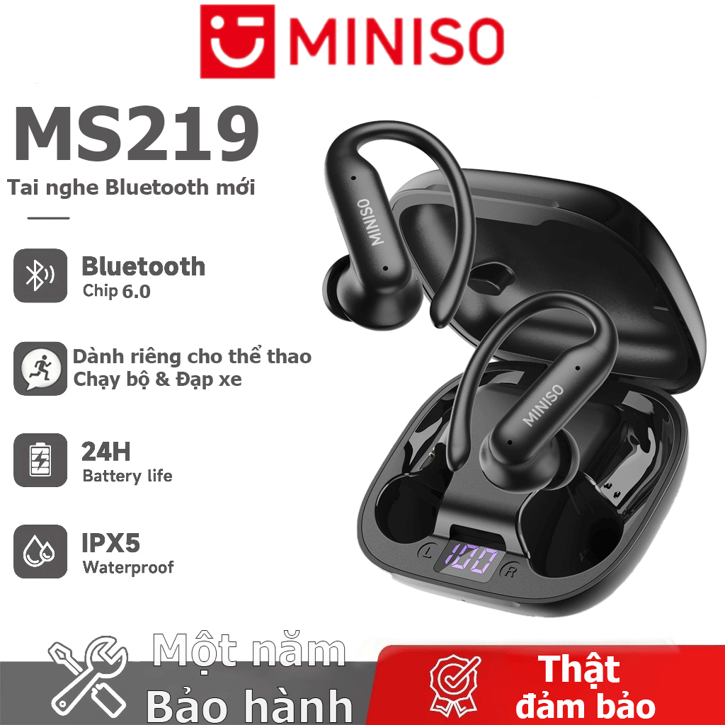 Bảo Hành Một Năm MINISO MS219 Thể Thao Chuyên Dụng Tai Nghe Bluetooth Leo Núi Chạy Bluetooth 6.0 Tai Nghe Không Dây IPX5 Life Chống Thấm Nước Chất Lượng Âm Thanh HiFi | BigBuy360 - bigbuy360.vn