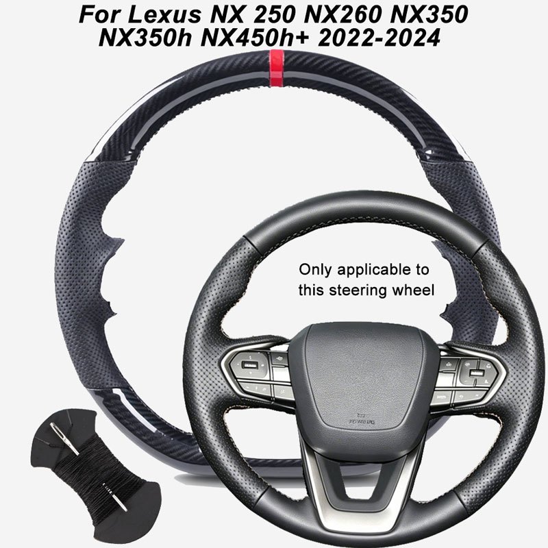 DIY Custom - Vỏ Vô Lăng Phù Hợp Cho Xe Lexus NX 250 NX260 NX350 NX350h NX450h + 2022-2024 | Sợi Carb