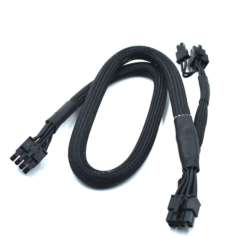 PSU PCI express 8pin sang Dual 6 + 2Pin Cáp cấp nguồn PCIe 8 Pin 1 đến 2 Spliter cho Corsair Type 4 
