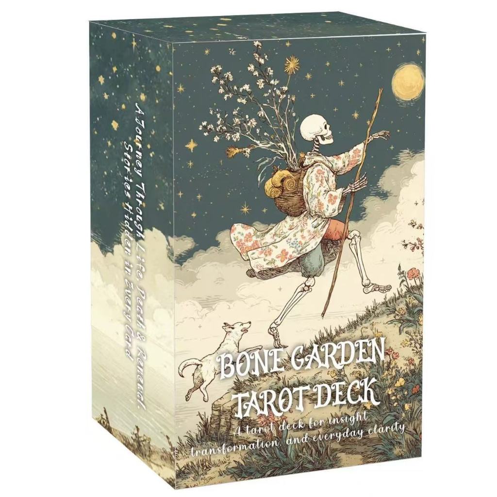 Heaven and Earth Cover [Bản gốc] Tiếng Anh 12X7cm Bone Tarot Board Game Bone Garden Tarot Card Game