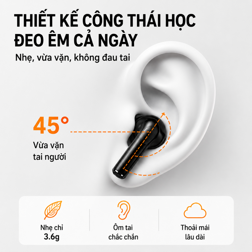 Tai Nghe Bluetooth Lenovo HT38 Chính Hãng - Âm Thanh HIFI Sống Động, Mic Khử Ồn Cuộc Gọi, Pin 15 Giờ, Thiết Kế Gọn Nhẹ | BigBuy360 - bigbuy360.vn