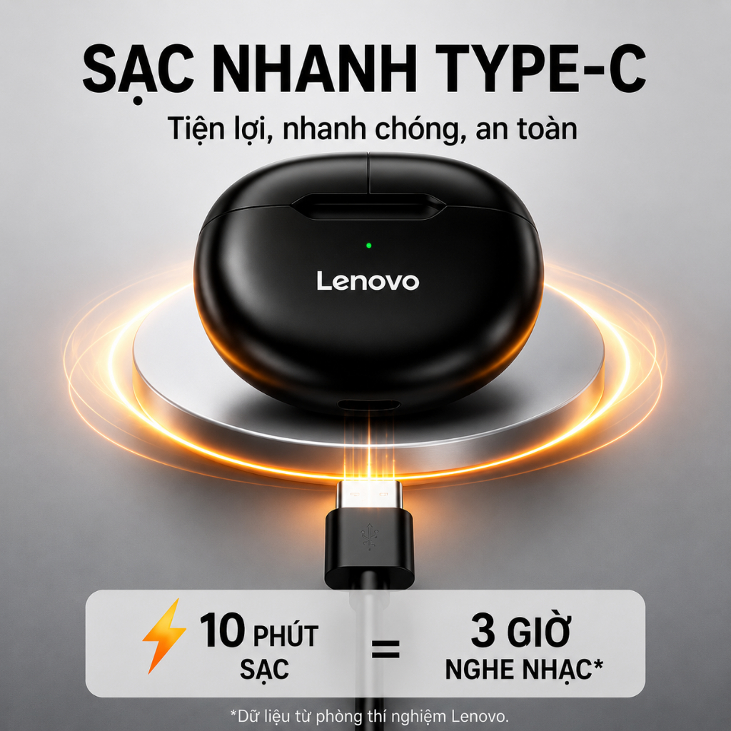 Tai Nghe Bluetooth Lenovo HT38 Chính Hãng - Âm Thanh HIFI Sống Động, Mic Khử Ồn Cuộc Gọi, Pin 15 Giờ, Thiết Kế Gọn Nhẹ | BigBuy360 - bigbuy360.vn