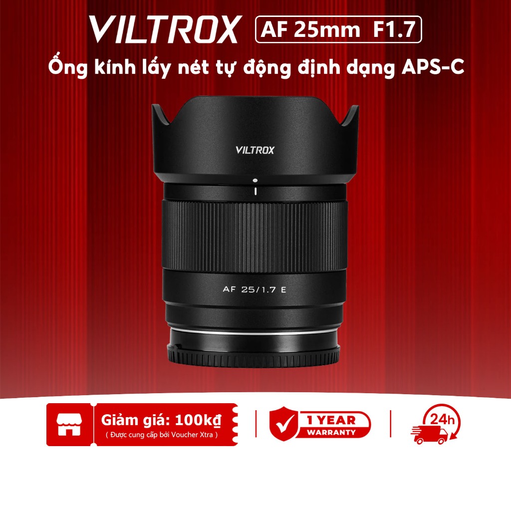 Viltrox AF 25mm F1.7 Air APS-C Auto Focus Ống kính máy ảnh khẩu độ lớn Chân dung cho E / X / Z Mount