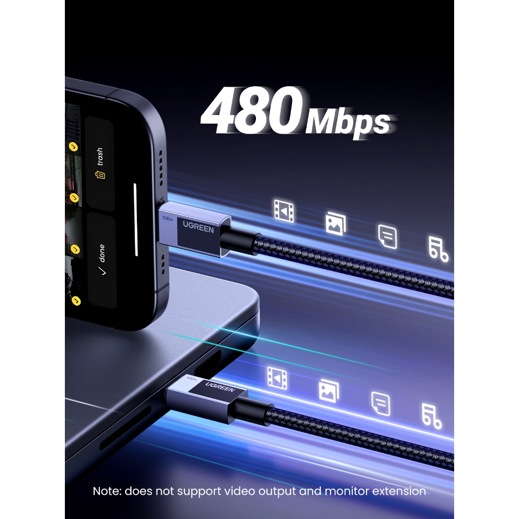Cáp USB-C Sang USB-C UGREEN Phiên Bản Genshin Impact 100W Cable | BigBuy360 - bigbuy360.vn