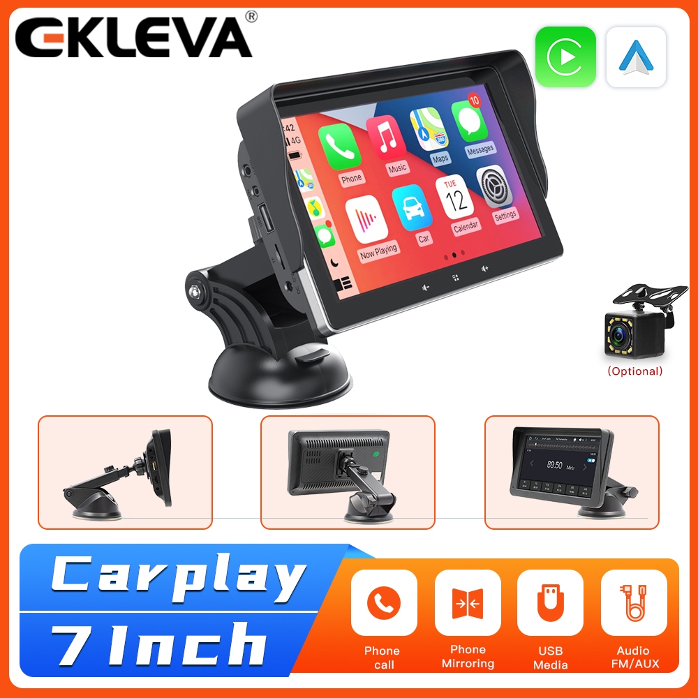 Ekleva Đa Năng 7 inch Đài Phát Thanh Ô Tô Đa Phương Tiện Video Carplay Không Dây Và Android Không Dâ