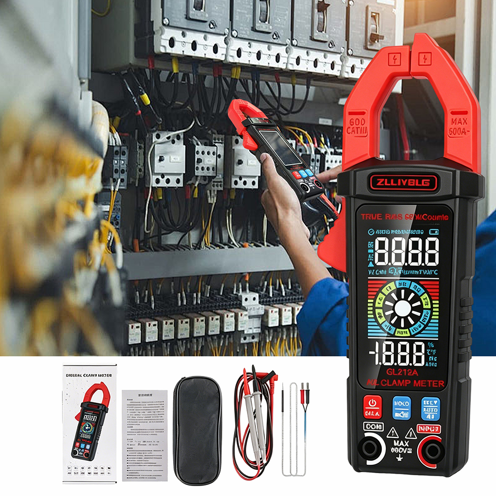 Máy kiểm tra kẹp dòng điện GL212A nhẹ, Đọc sách có độ chính xác cao, Máy dò điện áp 600A Ampe & 600V