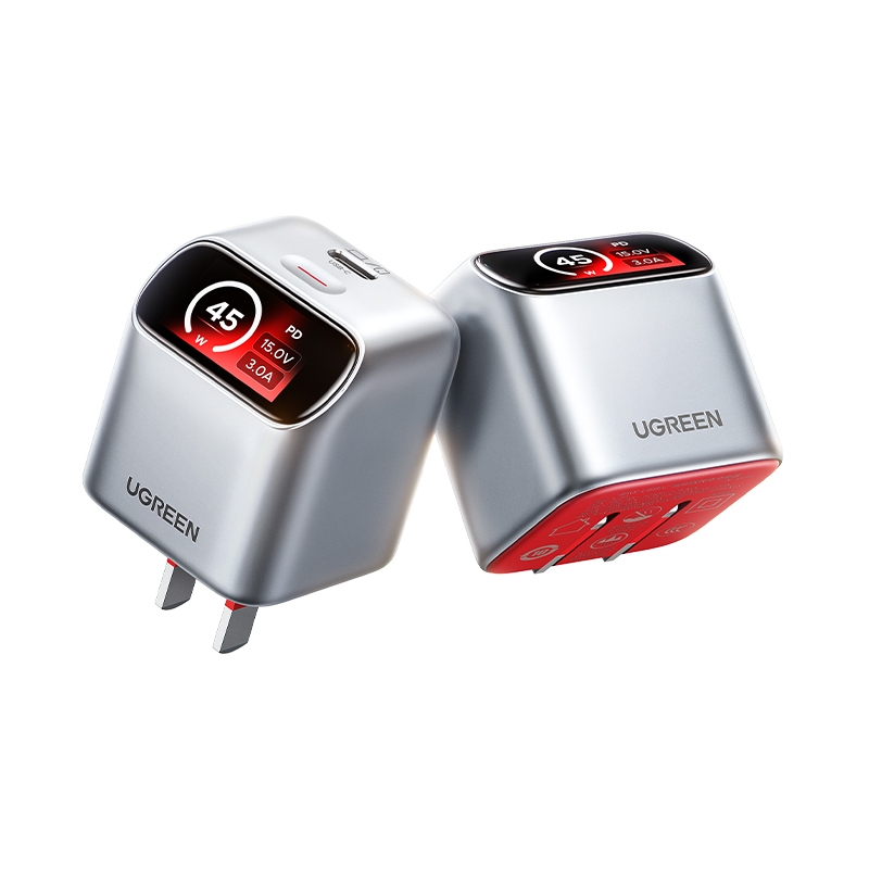 【UGREEN X Jackson Yee】 Bộ sạc GaN UGREEN Mini 45W Màn hình thông minh USB C Nexode Màn hình biểu tượng cảm xúc sạc nhanh nhanh cho iPhone 17 Series Samsung S26 Ultra S25 S24 | BigBuy360 - bigbuy360.vn