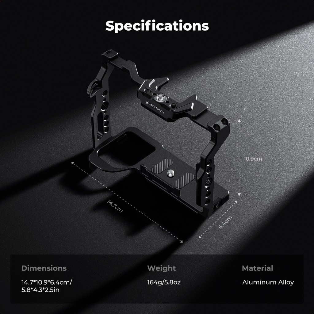 K & F CONCEPT Sony full camera lồng thỏ cho máy ảnh Sony A7M5 / A7M4 / A7R5 / A7M3 / A7R3