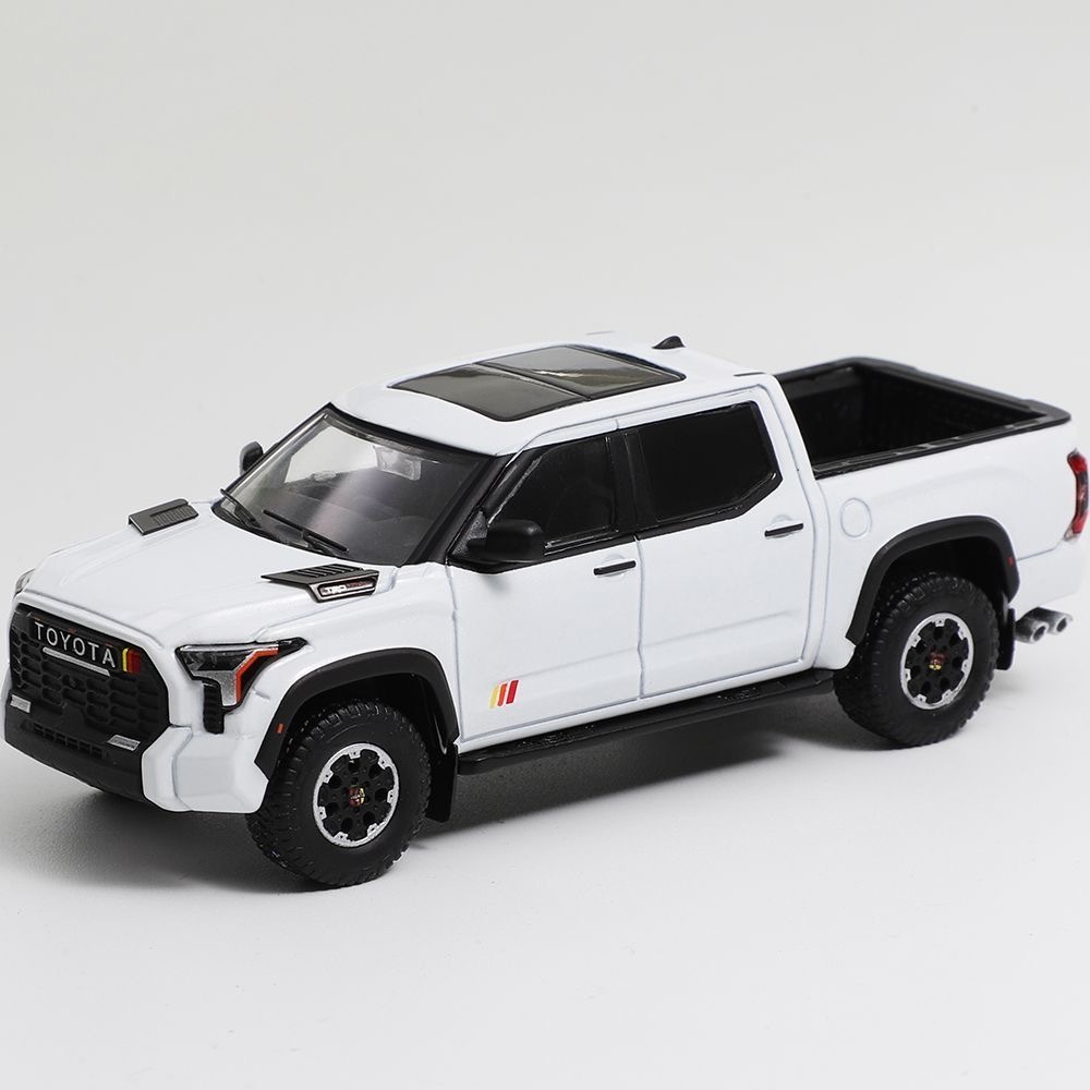 GCD 1: 64 Toyota Tundra TRD Pro Pickup Trắng / Vàng Mô Phỏng Hợp Kim Xe Mô Hình Bộ Sưu Tập Đồ Trang 